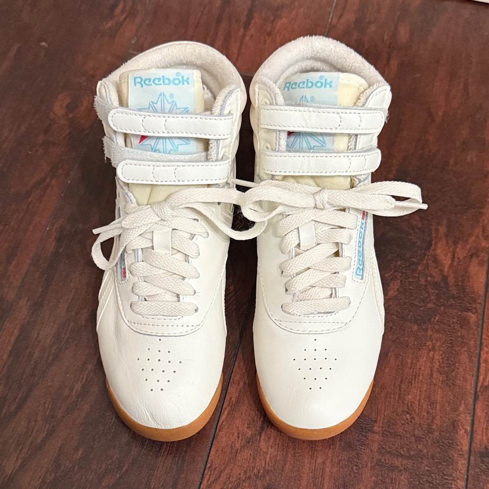 Reebok Kids High-Top Sneakers - Cream and Tan